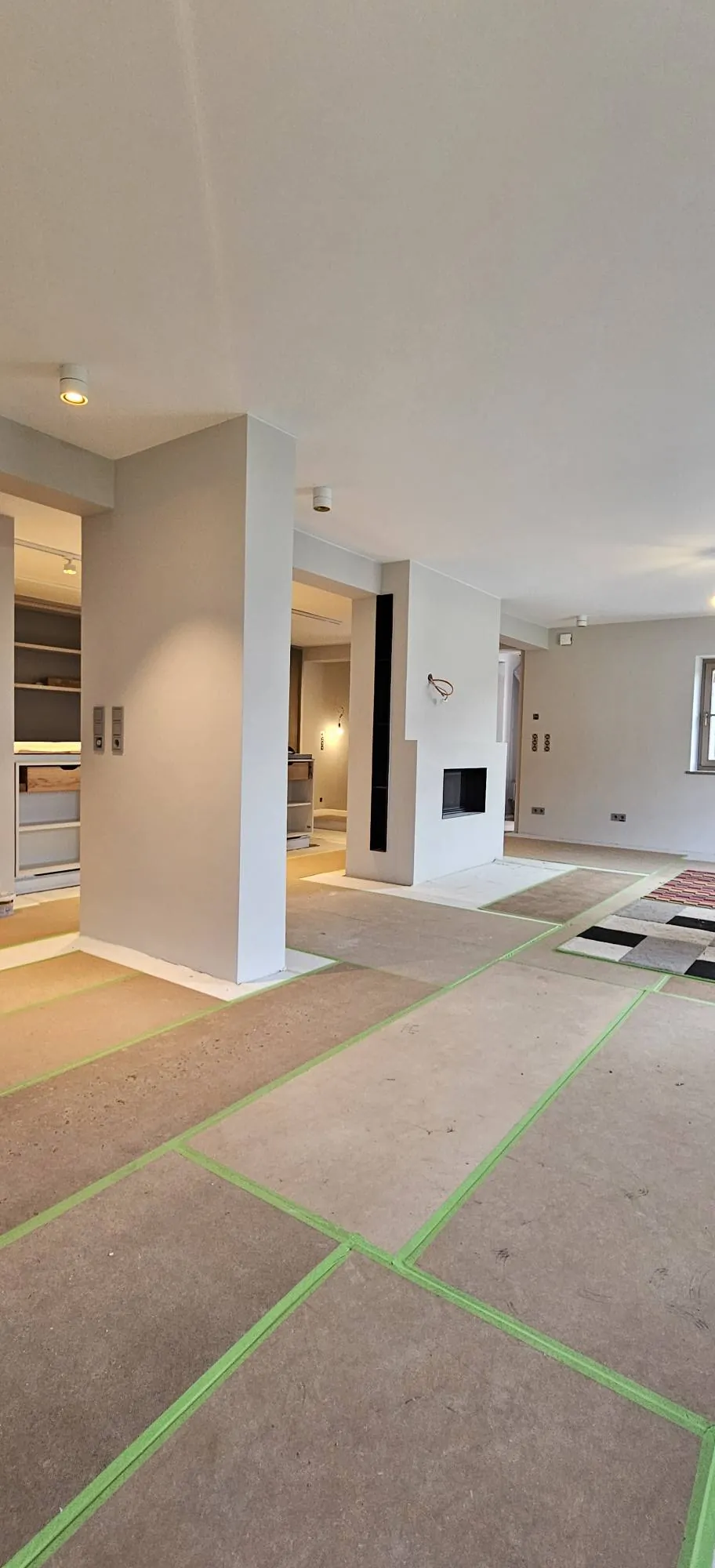 Frisch gestrichener Wohnraum